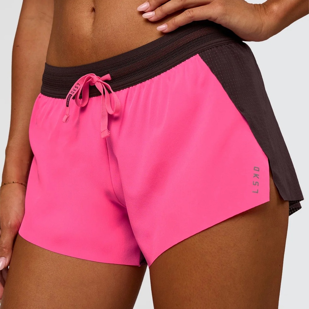 LSKD Accelerate 3" Mid-Rise Running Short - Midnight Plum-Sugar Plum XS NWT - Picture 2 of 10